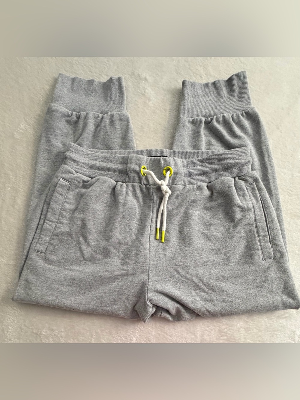 Sam Edelman Gray Jogger Capri Pants with Neon Accents
